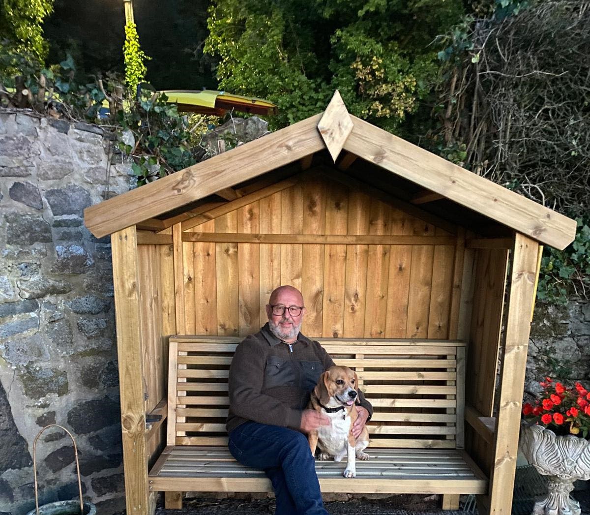 Adopted dogs in a happy home